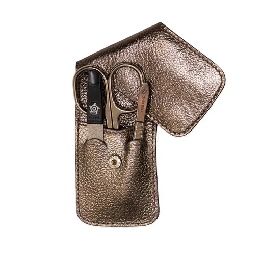 Pfeilring Solingen Manikúrová cestovní sada 3 dílná bronzová metalická