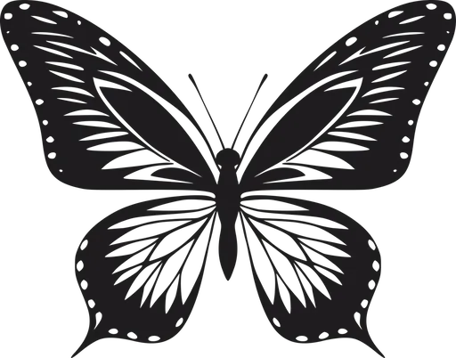 Vsepropejska Motýl dekorace na zeď 11 Rozměr (cm): 38 x 30, Dekor: Černá