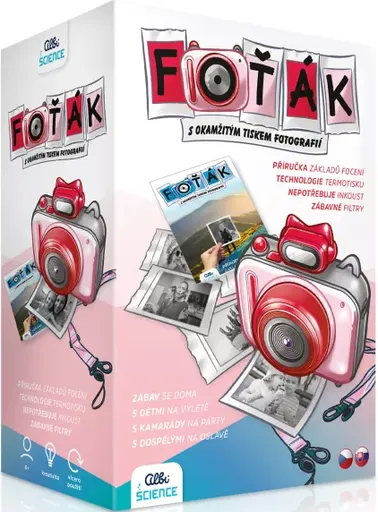 Růžový foťák s termotiskem