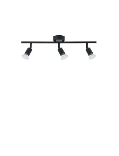 NOVA LUCE bodové svítidlo LUP saténový černý kov GU10 3x5W 230V IP20 bez žárovky 960007