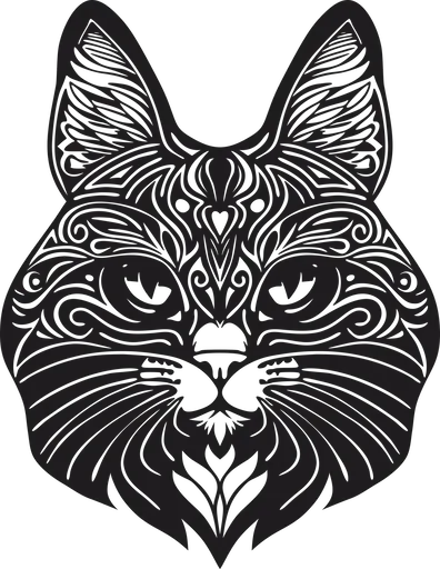 Vsepropejska Dřevěná mandala na zeď kočka 4 Rozměr (cm): 38 x 29, Dekor: Černá