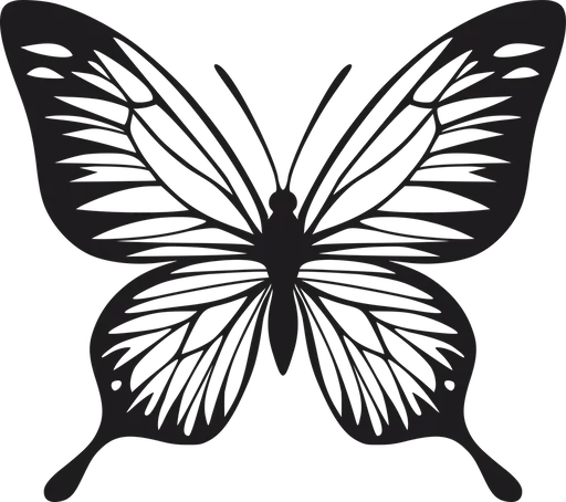 Vsepropejska Motýl dekorace na zeď 7 Rozměr (cm): 38 x 34, Dekor: Černá