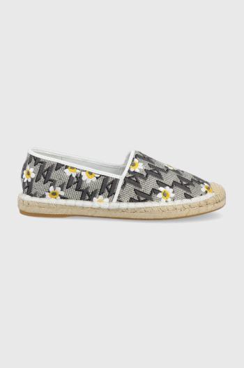 Espadrilky Karl Lagerfeld KAMINI šedá barva, KL80122