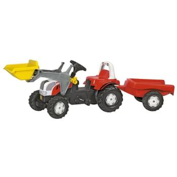 ROLLY TOYS šlapací traktor Steyr 6190 CVT s čelním nakladačem a přívěsem ROLLY TOYS