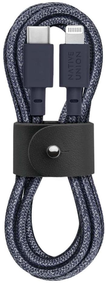 Adatkábel Native Union Belt Cable USB-C to Lightning - 1.2m, indigo