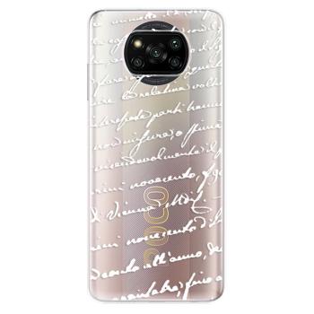 Odolné silikonové pouzdro iSaprio - Handwriting 01 - white - Xiaomi Poco X3 Pro / X3 NFC