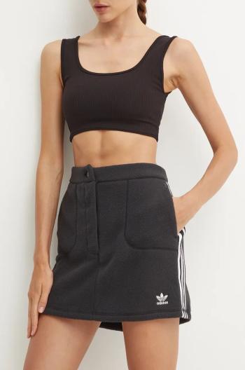 Sukně adidas Originals černá barva, mini