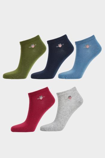 PONOŽKY GANT SHIELD SNEAKER SOCKS 5-PACK LIGHT GREY MELANGE