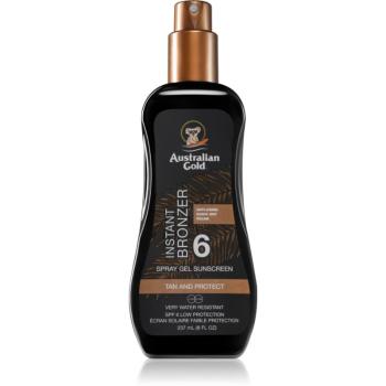 Australian Gold Spray Gel Sunscreen With Instant Bronzer ochranný sprej na opalování s bronzerem SPF 6 237 ml