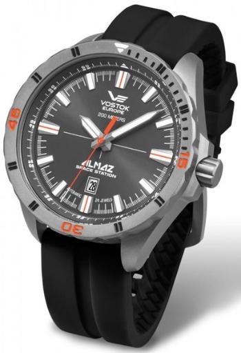 Vostok Europe Almaz Titanium Line NH35A/320H263 - Černý silikonový řemínek