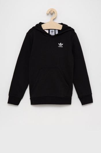 Dětská mikina adidas Originals H32352 černá barva, hladká