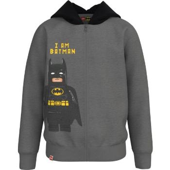 LEGO&reg; kidswear CARDIGAN W. HOOD Chlapecká mikina, tmavě šedá, velikost