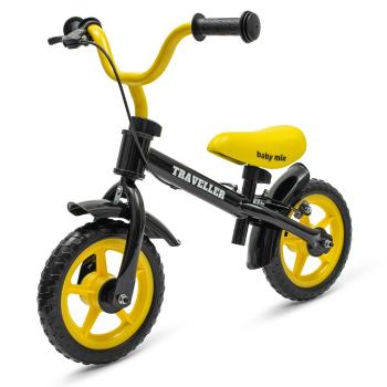 Bicicletă de echilibru Baby Mix Baby cu frânăTraveller, negru