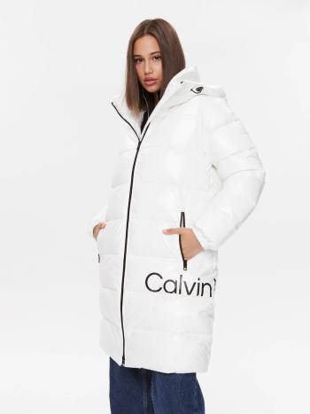 Calvin Klein dámský bílý kabát - XS (YBI)