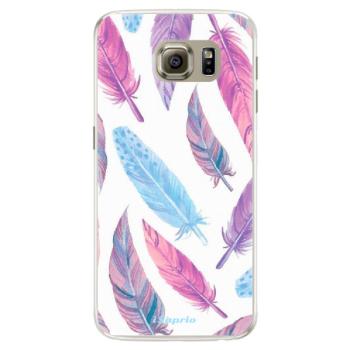 Silikonové pouzdro iSaprio - Feather Pattern 10 - Samsung Galaxy S6 Edge