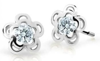 Cutie Jewellery Půvabné dětské náušnice z bílého zlata C2204-30-X-2 bílá