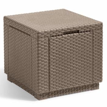 Keter Cube úložný puf cappuccino 228749