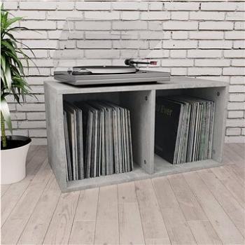 Regál na LP desky betonově šedý 71x34x36 cm (800121)