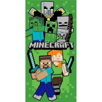 Zöld pamut gyerek fürdőlepedő 70x140 cm Minecraft Let´s Survive – Jerry Fabrics