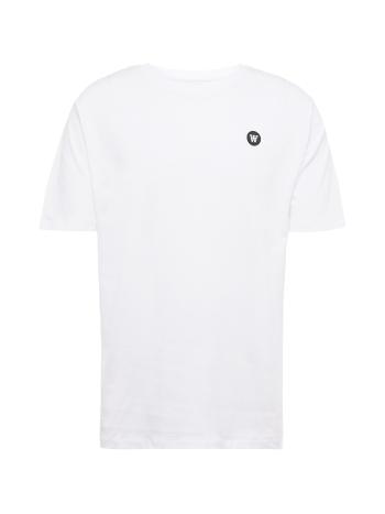 WOOD WOOD Póló 'Ace'  fekete / piszkosfehér