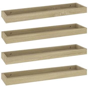 Shumee Nástěnné Loggia 4 ks dub 60×15×4 cm MDF, 330220 (330220)