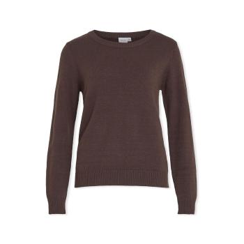 Vila  Noos Ril O-Neck L/S - Coffee Bean  Svetre Hnedá