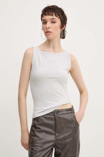 Top Abercrombie & Fitch dámský, šedá barva, KI139-4683