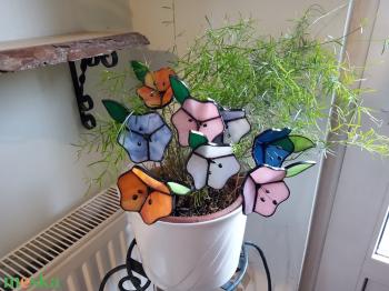 3D-s virág TIFFANY beszúrós cserépdísz