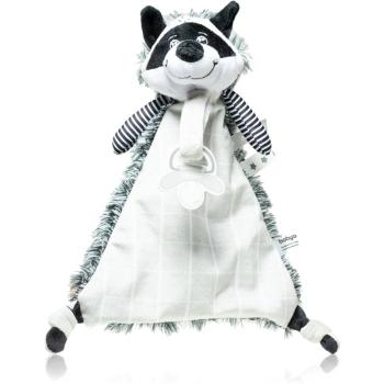 BabyOno Toy pătură mini cu animal de pluș cu clips Racoon Rocky 1 buc