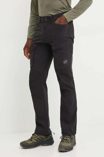 Sportovní kalhoty Mammut Zinal Hybrid pánské, černá barva, jednoduché, 1022.01970