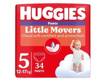 Huggies Little Movers Pants 5 12-17 kg jednorázové plenkové kalhotky 34 ks