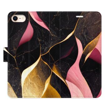 Flipové pouzdro iSaprio - Gold Pink Marble 02 - iPhone 7/8/SE 2020