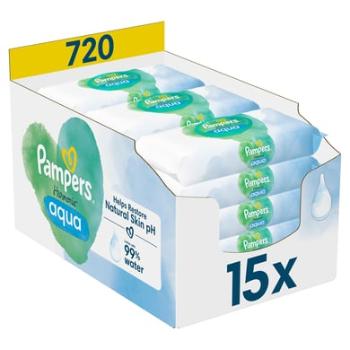 Pampers vlhčené ubrousky Aqua 720 (15 x 48 ks)