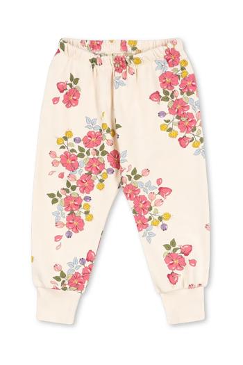 Detské bavlnené tepláky Konges Sløjd LOUPY LOU SWEAT PANTS GOTS béžová farba, KS102707