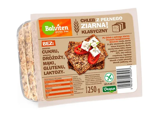 Balviten Bezlepkový chléb vícezrnný bez mouky 250 g