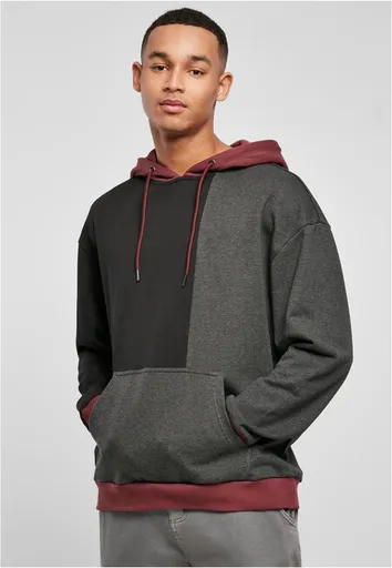 Urban Classics Oversized Color Block Hoody black/charcoal - S