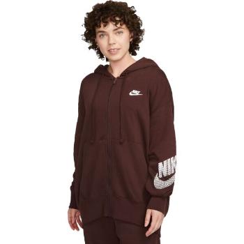 Nike SPORTSWEAR PHOENIX FLEECE Dámská mikina, hnědá, velikost