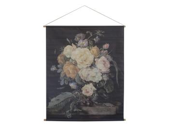 Nástěnná vintage mapa s květy Floral print II - 124*145 cm 22025200 (22252-00)