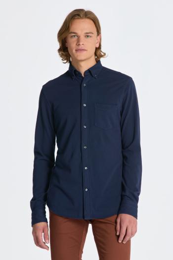 KOŠILE GANT REG GMNT DYED PIQUE SHIRT MARINE