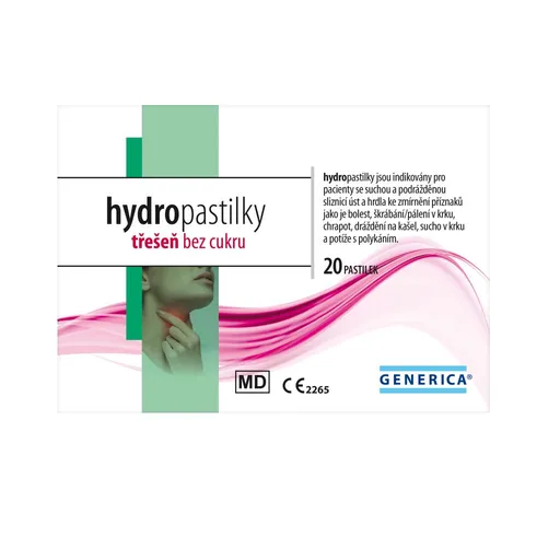 Generica hydropastilky třešeň bez cukru 20 ks