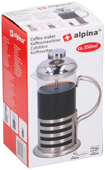 Alpina Konvička na kávu French press 350 ml, nerez