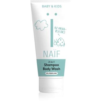 Naif Baby & Kids 2-in-1 dětský mycí gel a šampon bez parfemace 200 ml