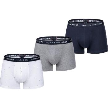 Tommy Hilfiger 3P TRUNK PRINT Pánské boxerky, tmavě modrá, velikost