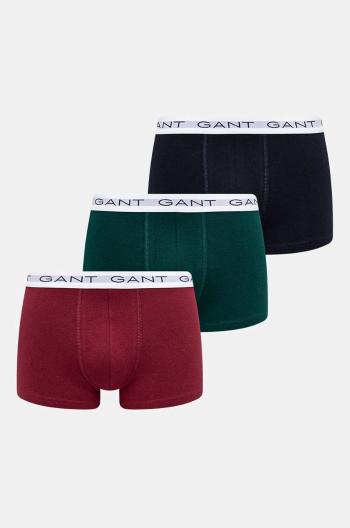 Boxerky Gant 3-pack pánské, zelená barva, 902433003