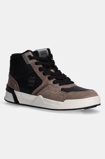 Kožené sneakers boty G-Star Raw Carrick zelená barva, GR170030AM