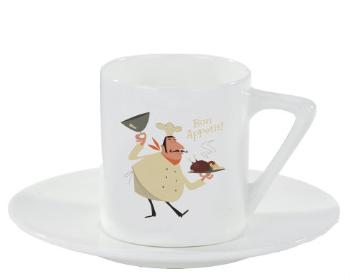 Espresso hrnek s podšálkem 100ml Bon Apetit