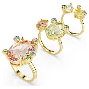 Swarovski Překrásná sada pozlacených prstenů Gema 5705813 (3x prsten) 58 mm