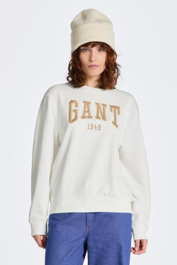 MIKINA GANT REL LOGO C-NECK SWEAT EGGSHELL