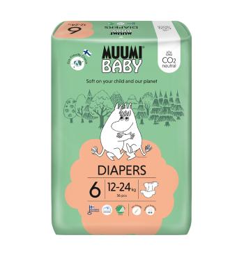 Muumi Baby 6 Junior 12–24 kg eko pleny 36 ks