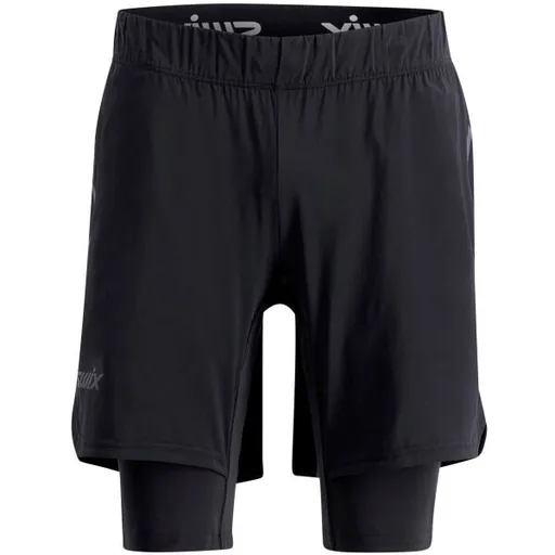 Swix PACE HYBRID Pánské běžecké kraťasy, černá, velikost